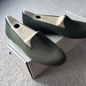 Rothy’s Loafer in Cypress Green. Washable. Size 6 and new in box.